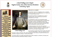Desktop Screenshot of colonelfieldinglewis.virginia-sar.org