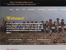 Tablet Screenshot of colonelwilliamgrayson.virginia-sar.org