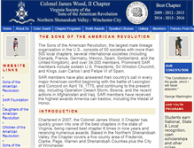 Tablet Screenshot of coloneljameswood.virginia-sar.org